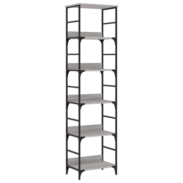 vidaXL Bookshelf Grey sonoma Engineered wood Tall Bookshelf