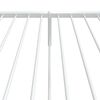 vidaXL Bed Frame White Powder-Coated Steel Single Bed Frame