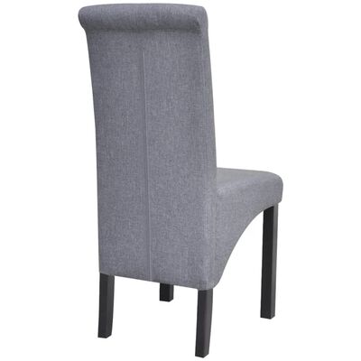 vidaXL Dining Chairs 2 pcs Gray Fabric