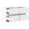vidaXL TV Wall Cabinet White Engineered wood Medium TV Wall Cabinet
