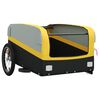 vidaXL Bike Trailer Black and Yellow 99.2 lb Iron