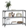 vidaXL Book Cabinet Grey Sonoma Engineered wood and steel