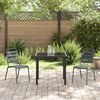 vidaXL Garden Dining Set 5 pcs Dark gray Steel