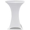 vidaXL Table Cover Set of 2 White 90% Polyester, 10% Elastane Ø 23.6 in