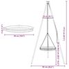 vidaXL Campfire Tripod 2 pcs Black Steel