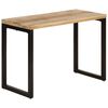 vidaXL Dining Table Mango wood finish, Black frame Solid mango wood, steel