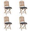 vidaXL Outdoor Dining Set Bamboo Solid bamboo Medium Collapsible