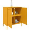 vidaXL Sideboard Mustard Yellow Steel Medium Storage Cabinet Cabinet