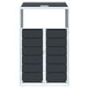 vidaXL Wheelie Bin Storage for Single Bin Anthracite 28.3"x31.9"x45.3" Steel