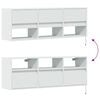 vidaXL TV Wall Cabinet White Engineered wood 51.2x12.2x17.7 in