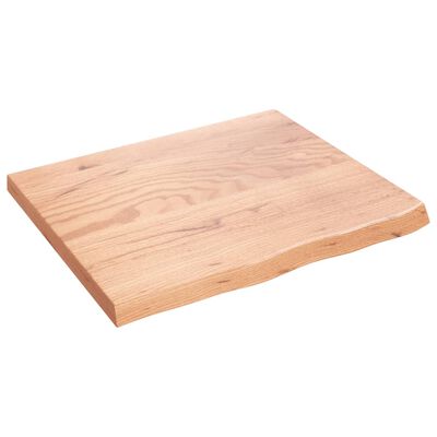 vidaXL Table Top Light Brown 23.6"x19.7"x0.8" Treated Solid Wood Oak