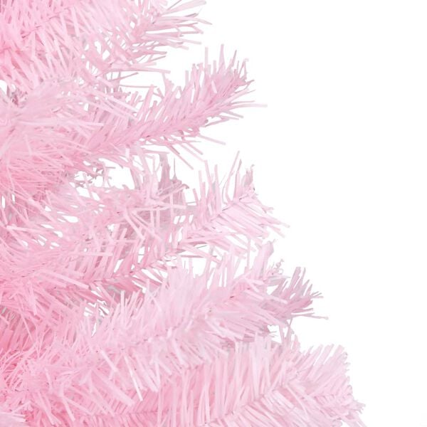 vidaXL Artificial Christmas Tree Pink PVC, Steel Extra Large