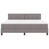 vidaXL Box Spring Bed with Mattress Taupe 70.9" x 78.7" fabric
