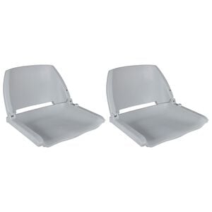 vidaXL Boat Seats 2 pcs Foldable Backrest No Pillow Grey 16.1x20.1x18.9"(2x90417)