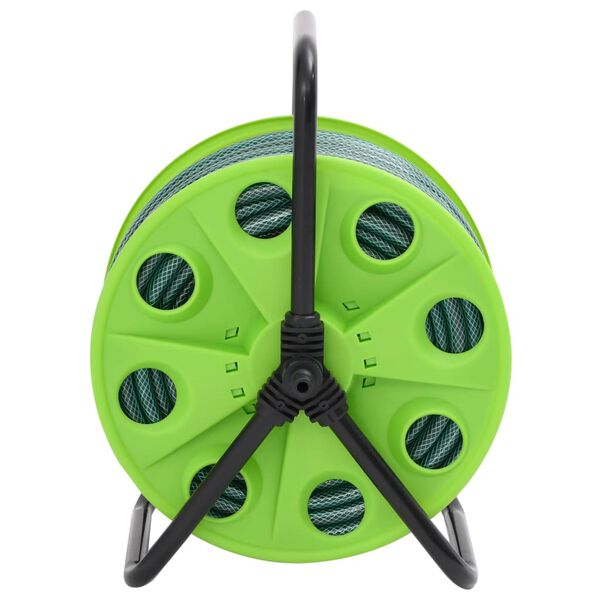vidaXL Free Standing Green Hose Reel with 65.6 ' Hose PVC