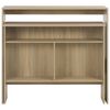 vidaXL Bar Table Oak Engineered wood 51.2 x 15.7 x 47.2 in Modern