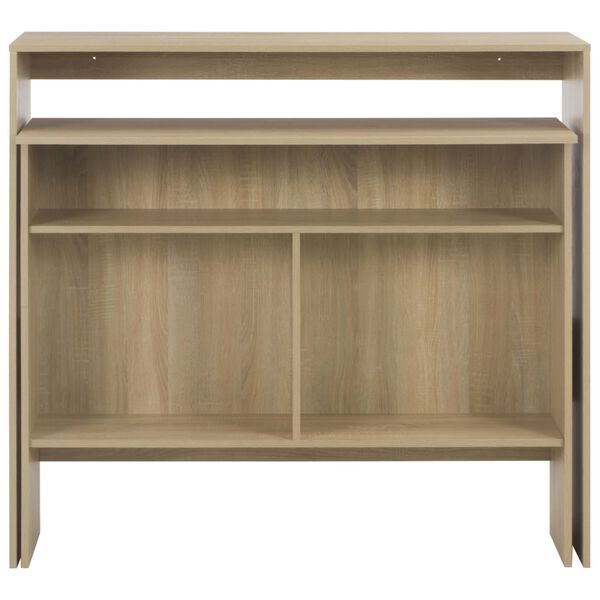 vidaXL Bar Table Oak Engineered wood 51.2 x 15.7 x 47.2 in Modern