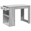 vidaXL Desk Grey Sonoma Engineered Wood 40.2x24.4x30.5 in Desk