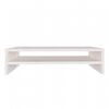vidaXL Monitor Stand White Solid pine wood 19.7x9.4x5.1 in Monitor Stand