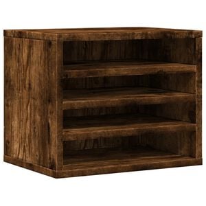 vidaXL Desk Organiser Smoked Oak 14.2x10.2x11.6" Engineered wood