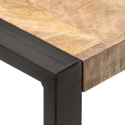vidaXL Dining Table 23.6"x23.6"x29.5" Solid Rough Mango Wood