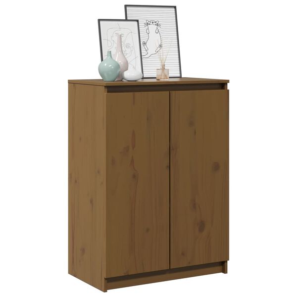 vidaXL Sideboard Honey brown Solid pine wood Medium Sideboard