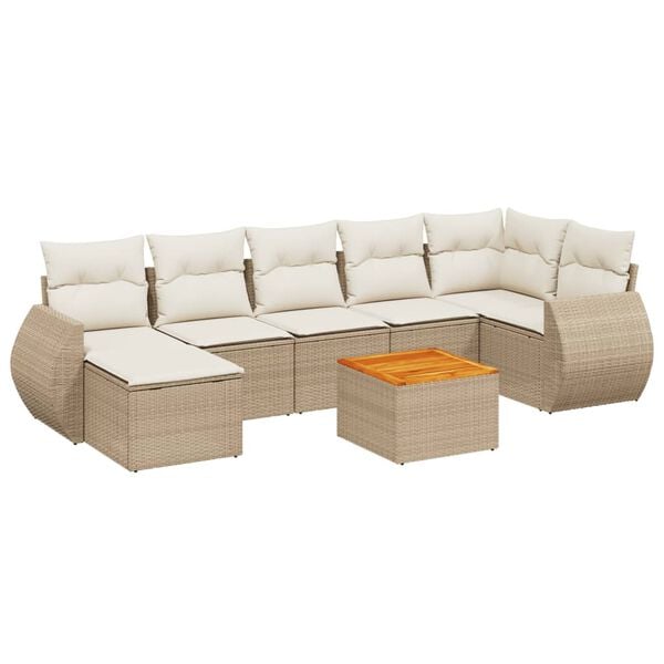 vidaXL Garden Sofa Set Beige