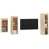 vidaXL TV Cabinet Set of 3 Pine Solid pine wood Small to Large