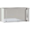 vidaXL Kitchen Wall Cabinet with Sliding Doors Stainless Steel