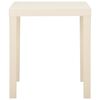 vidaXL Garden Table White Plastic Medium Lightweight Garden Table