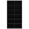 vidaXL Shoe Rack Black Engineered Wood Medium Shoe Rack Rectangular