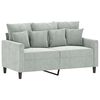 vidaXL Sofa Set Light Grey Velvet (100% polyester), metal, plywood Medium