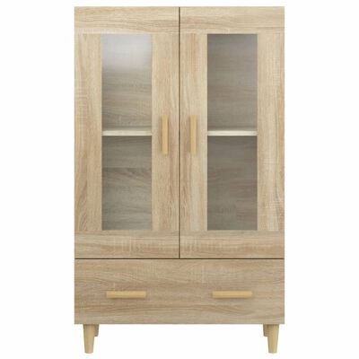 vidaXL Highboard Sonoma Oak 27.6"x12.2"x45.3" Engineered Wood