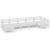 vidaXL 7 Piece Patio Lounge Set White Solid Pinewood