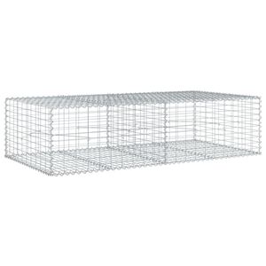 vidaXL Gabion Basket Silver Galvanized Iron Large Heavy Weight Capacity