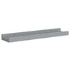 vidaXL Frame Ledge Shelf Set of 2 Gray MDF Small Wall mounting