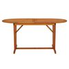 vidaXL Garden Table Natural Wood Solid Eucalyptus Wood Medium Extendable