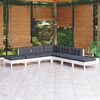 vidaXL Garden Lounge Set White, Anthracite