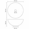 vidaXL Luxury Bathroom Basin Round Matt Dark Blue 12.8x5.5" Ceramic