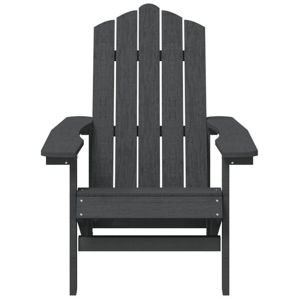 vidaXL Garden Chair Anthracite High Density Polyethylene (HDPE), Steel