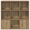 vidaXL Cabinet Artisan Oak Engineered Wood Medium Bookshelves