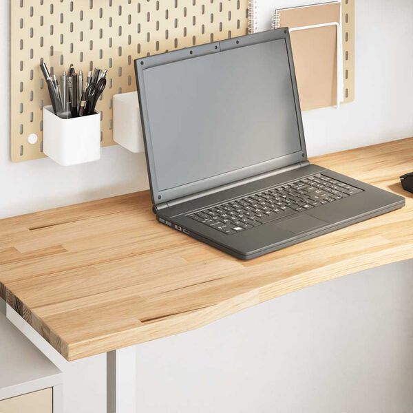 vidaXL Desk Top Natural Wood Solid Oak Medium Durable Desk Top