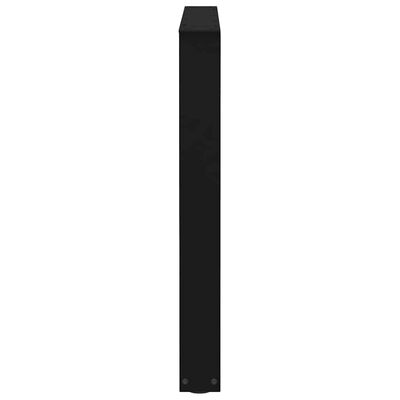 Tall black rectangular metal leg with holes along its length.