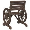 vidaXL Garden Chair Burnt look wood Solid Fir Wood Standard