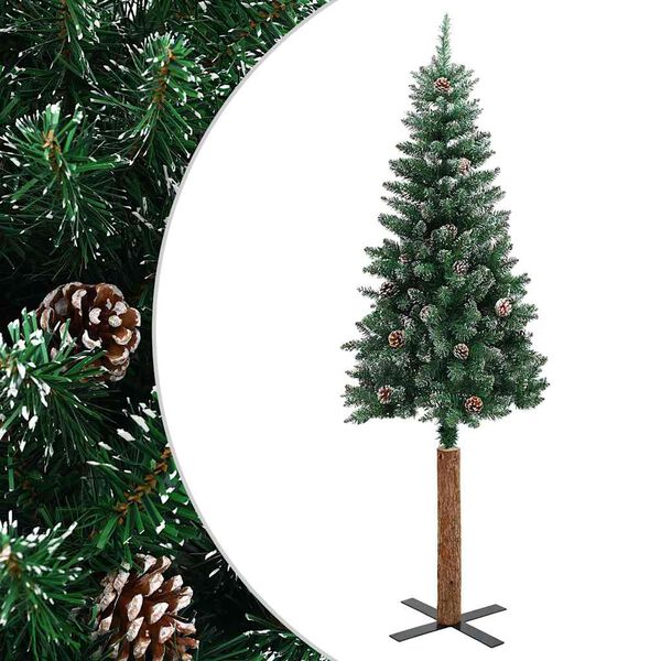 vidaXL Christmas Tree Green PVC 82.7 in Decorative Inlays