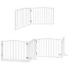 vidaXL Dog Gate Set of 12 White Poplar Wood 378 in Total length