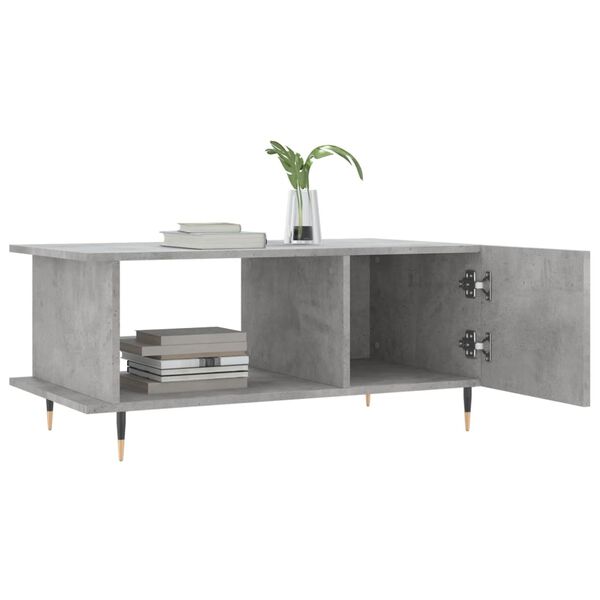 vidaXL Coffee Table Concrete Grey Engineered wood, Iron Medium