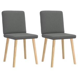 vidaXL Dining Chair Set of 2 Dark Grey