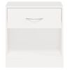 vidaXL Bedside Cabinet Set of 2 White Engineered Wood, MDF Medium