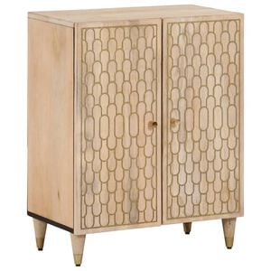 vidaXL Side Cabinet 23.6"x13"x29.5" Solid Wood Mango